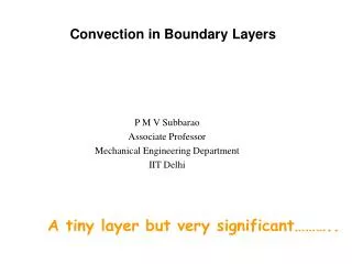 Convection in Boundary Layers