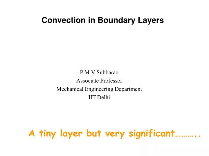 convection in boundary layers