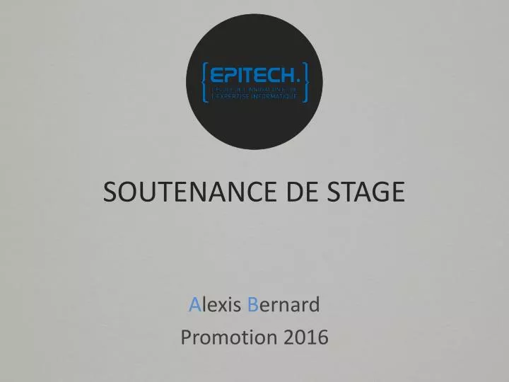 soutenance de stage