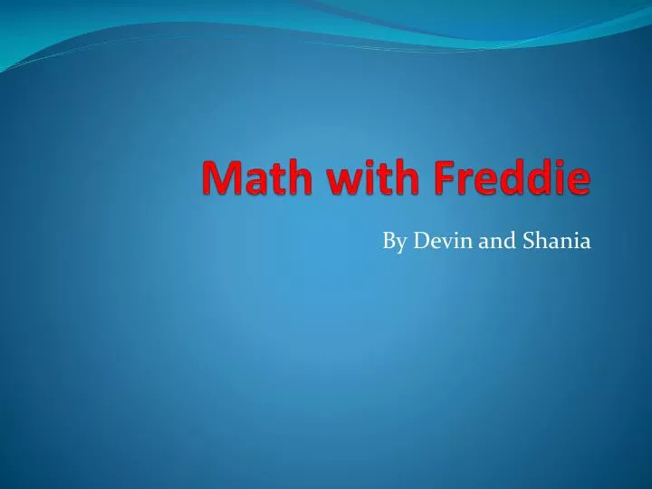 math with freddie
