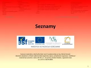 seznamy