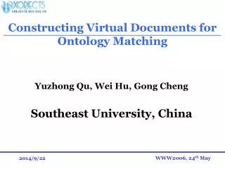 Constructing Virtual Documents for Ontology Matching