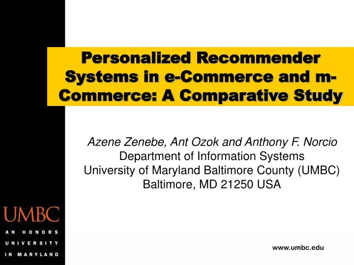 personalized recommender systems in e commerce and m commerce a comparative study