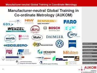 Manufacturer-neutral Global Training in Coordinate Metrology