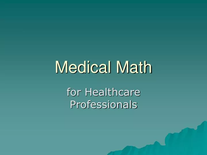 medical math