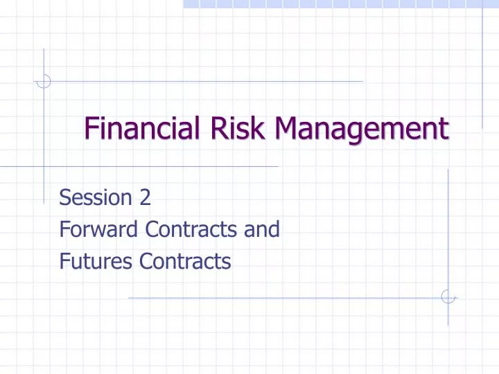 financial risk management