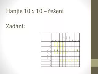 hanjie 10 x 10 e en zad n