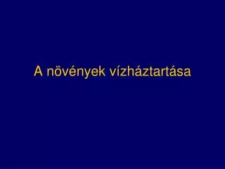 a n v nyek v zh ztart sa
