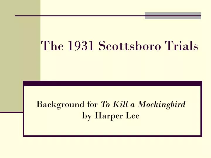 the 1931 scottsboro trials