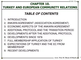 CHAPTER 10. TURKEY AND EUROPEAN COMMUNITY RELATIONS