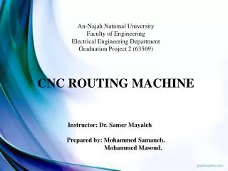 An- Najah National University Faculty of Engineering Electrical Engineering Department