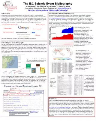 The ISC Seismic Event Bibliography