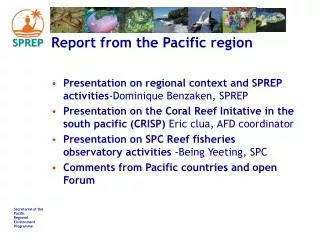 Report from the Pacific region