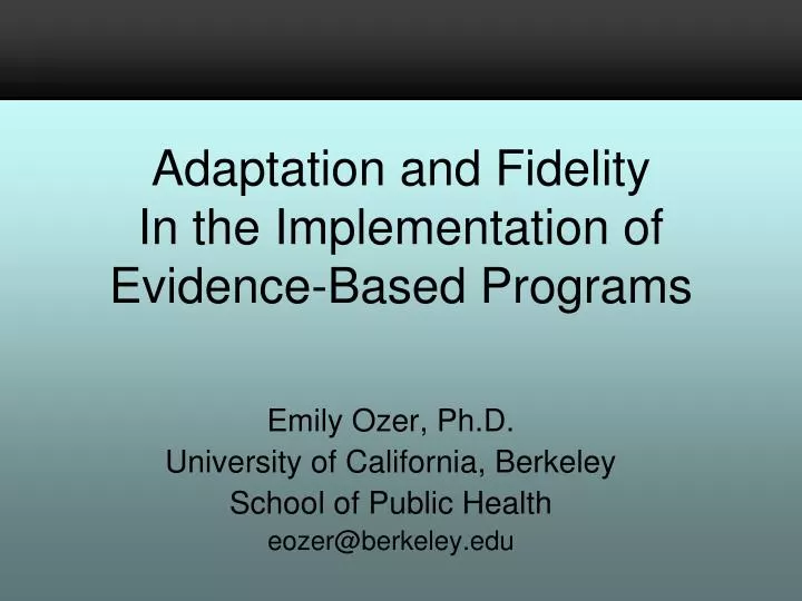 emily ozer ph d university of california berkeley school of public health eozer@berkeley edu