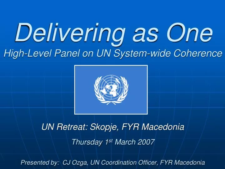 delivering as one high level panel on un system wide coherence
