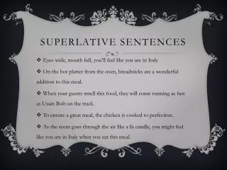 Superlative sentences