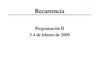 recurrencia