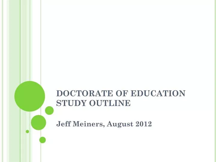 doctorate of education study outline