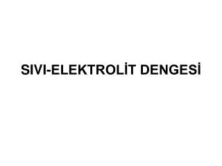 sivi elektrol t denges