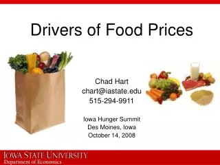 Drivers of Food Prices