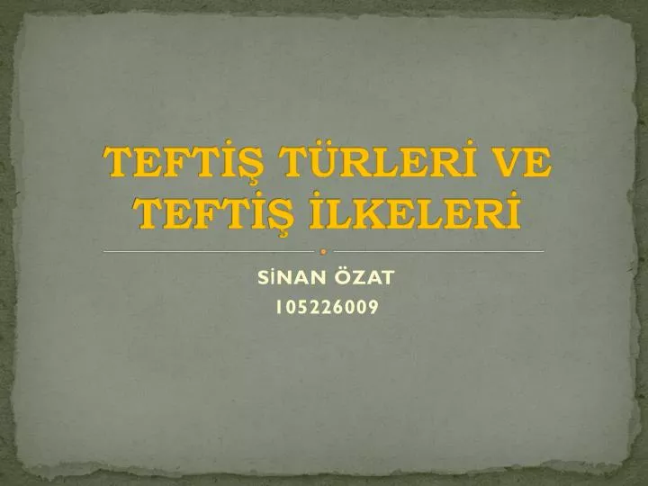 teft t rler ve teft lkeler