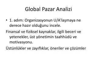 global pazar analizi