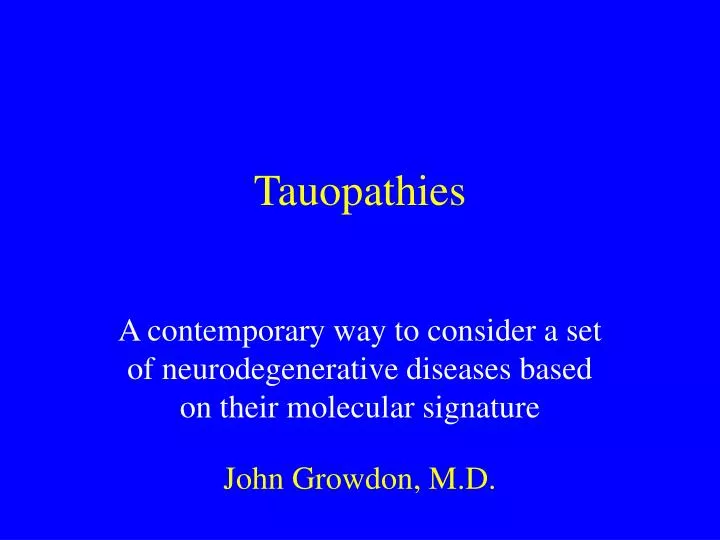 tauopathies