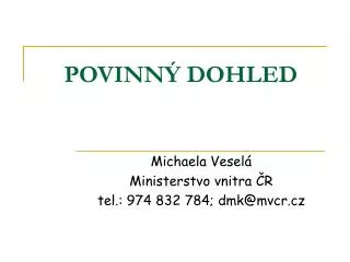 povinn dohled