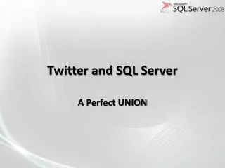 Twitter and SQL Server