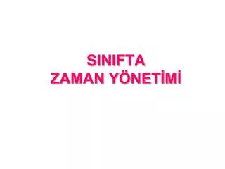 sinifta zaman y net m