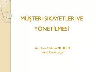 m ter kayetler ve y net lmes