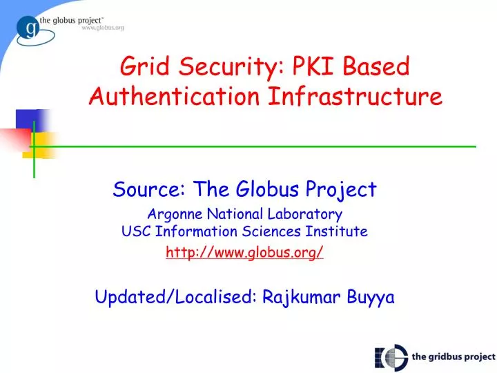 grid security pki based authentication infrastructure