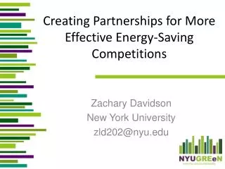 Creating Partnerships for More Effective Energy-Saving Competitions