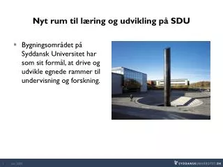 nyt rum til l ring og udvikling p sdu
