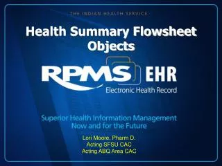 Health Summary Flowsheet Objects
