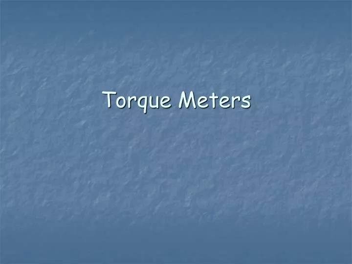 torque meters