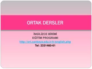 ortak dersler