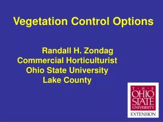 Vegetation Control Options