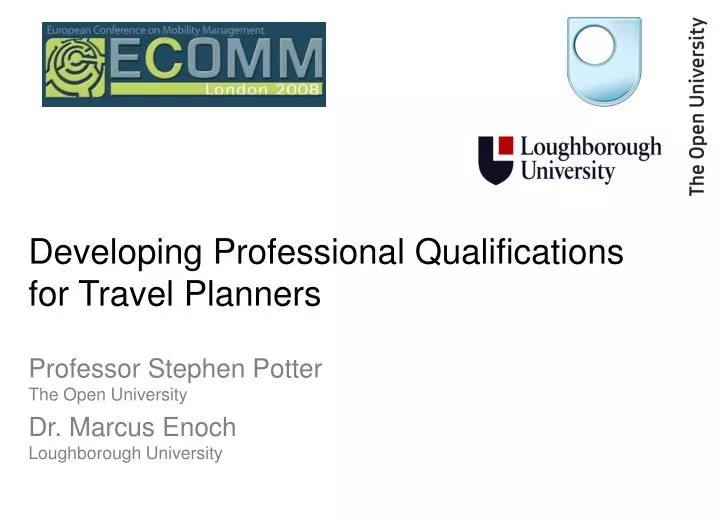 developing professional qualifications for travel planners