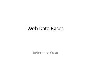 Web Data Bases