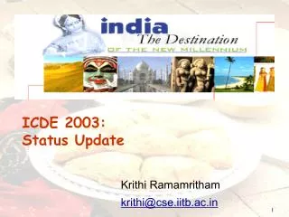 ICDE 2003: Status Update