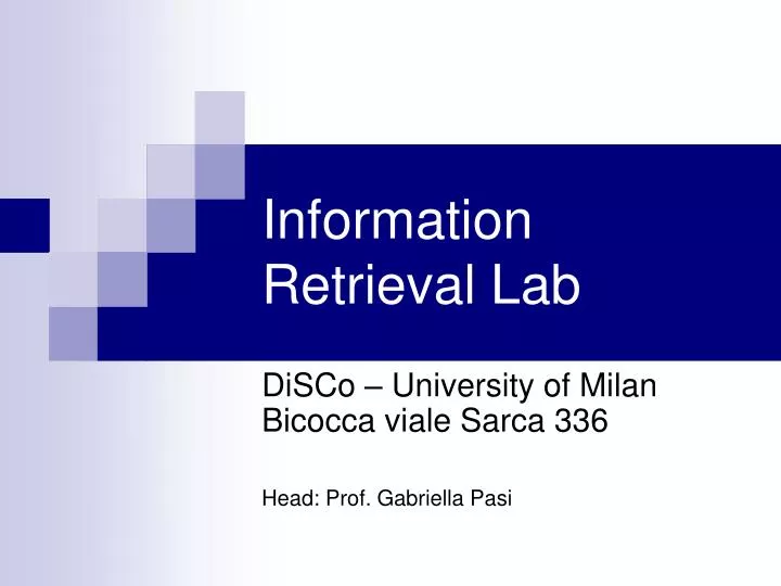 information retrieval lab