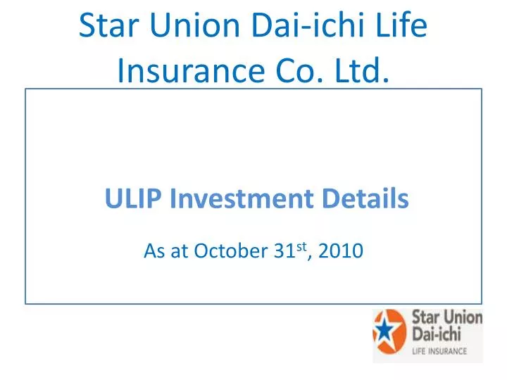 star union dai ichi life insurance co ltd