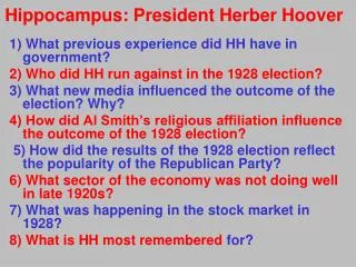 Hippocampus: President Herber Hoover