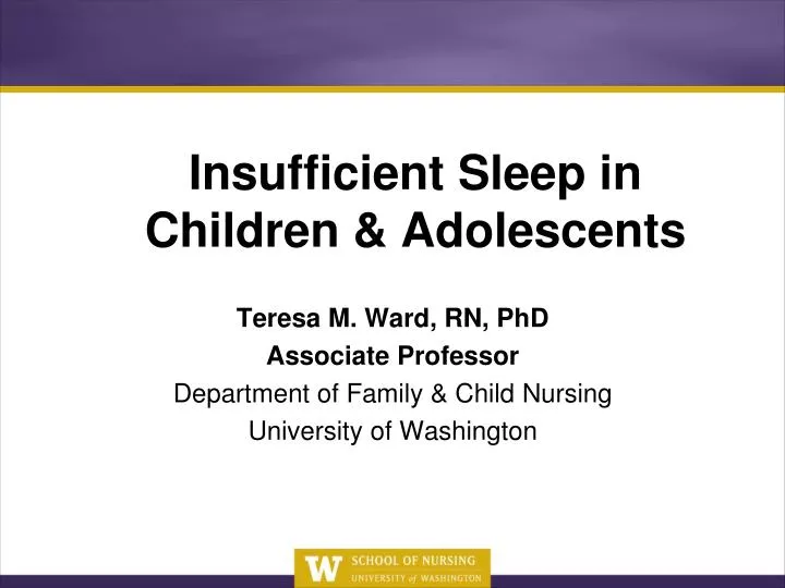 insufficient sleep in children adolescents