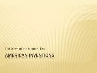 American Inventions