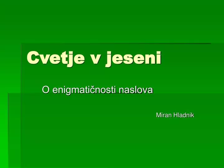 cvetje v jeseni