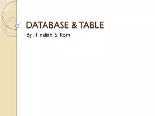 database table