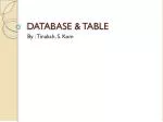 DATABASE &amp; TABLE - slide 1