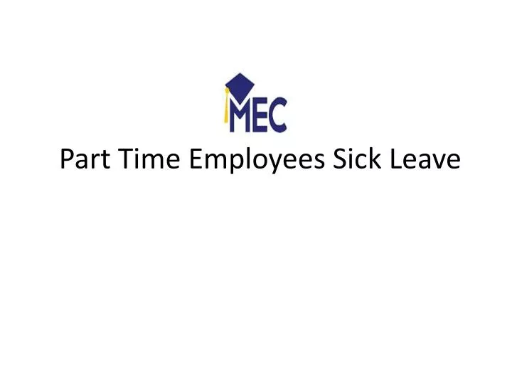 part time employees sick leave